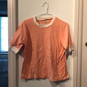 Madewell cropped cotton ringer tee
